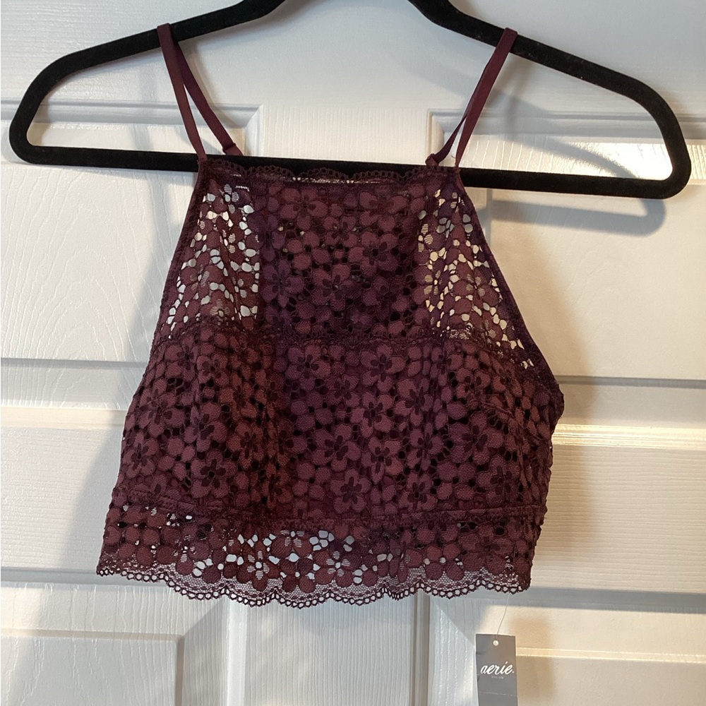 Aerie NEW WITH TAGS Women's Plum Lace Camisole